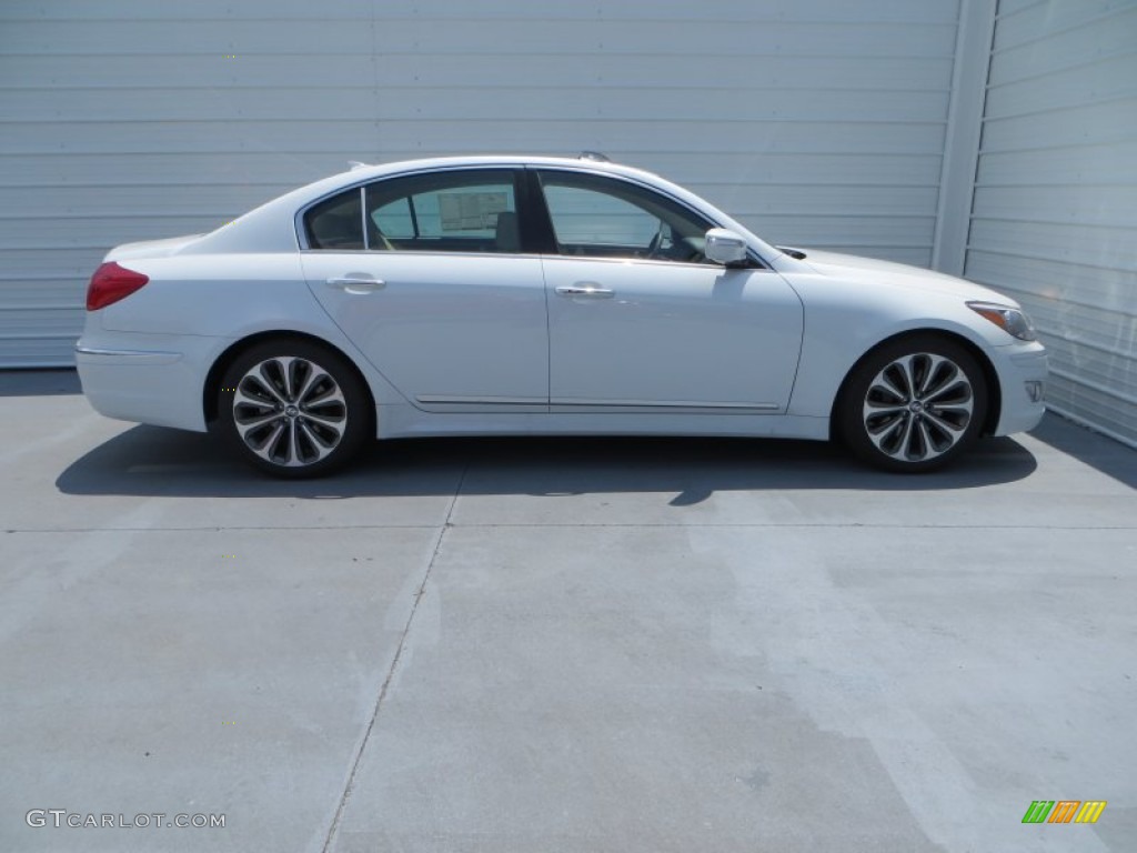 White Satin Pearl 2013 Hyundai Genesis 5.0 R Spec Sedan Exterior Photo #80272436