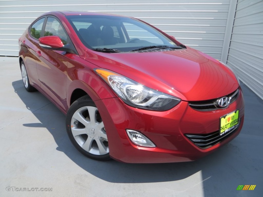 2013 Elantra Limited - Sparkling Ruby / Black photo #2