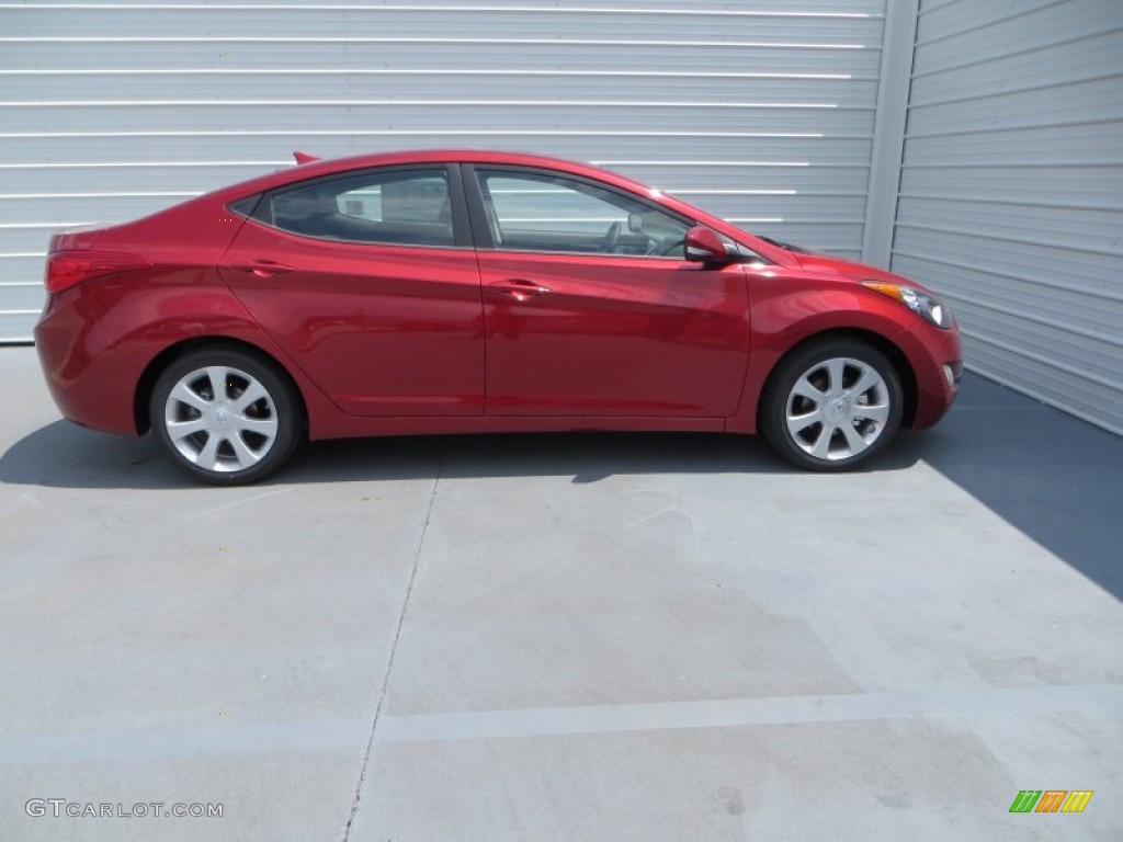 2013 Elantra Limited - Sparkling Ruby / Black photo #3