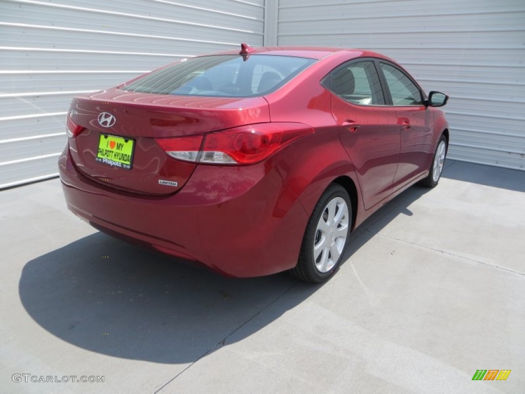 2013 Elantra Limited - Sparkling Ruby / Black photo #4