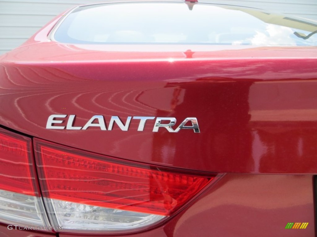2013 Elantra Limited - Sparkling Ruby / Black photo #6