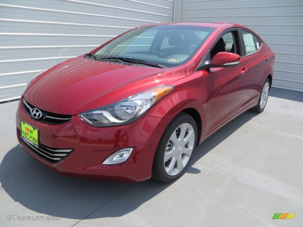 2013 Elantra Limited - Sparkling Ruby / Black photo #9