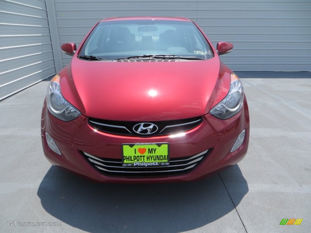 2013 Elantra Limited - Sparkling Ruby / Black photo #10