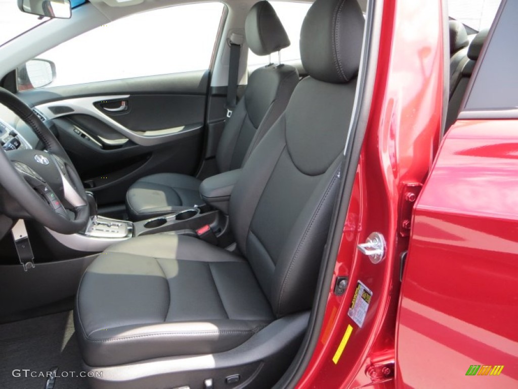 2013 Elantra Limited - Sparkling Ruby / Black photo #22