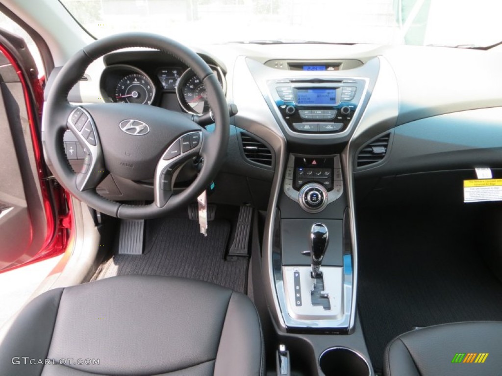 2013 Elantra Limited - Sparkling Ruby / Black photo #25