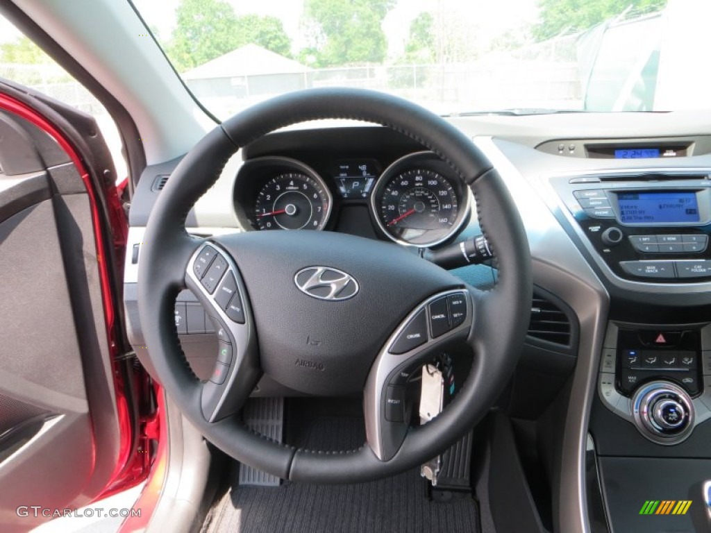 2013 Elantra Limited - Sparkling Ruby / Black photo #30