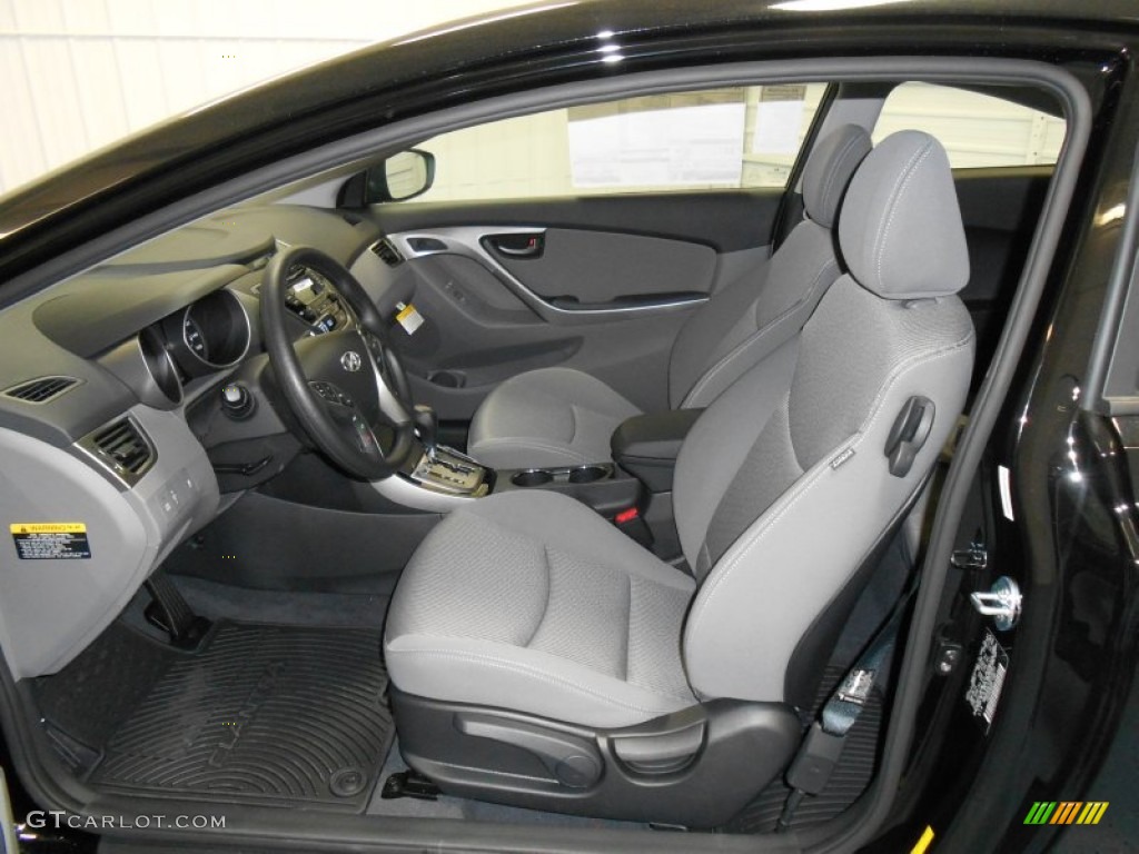 2013 Elantra Coupe GS - Black Noir Pearl / Gray photo #6