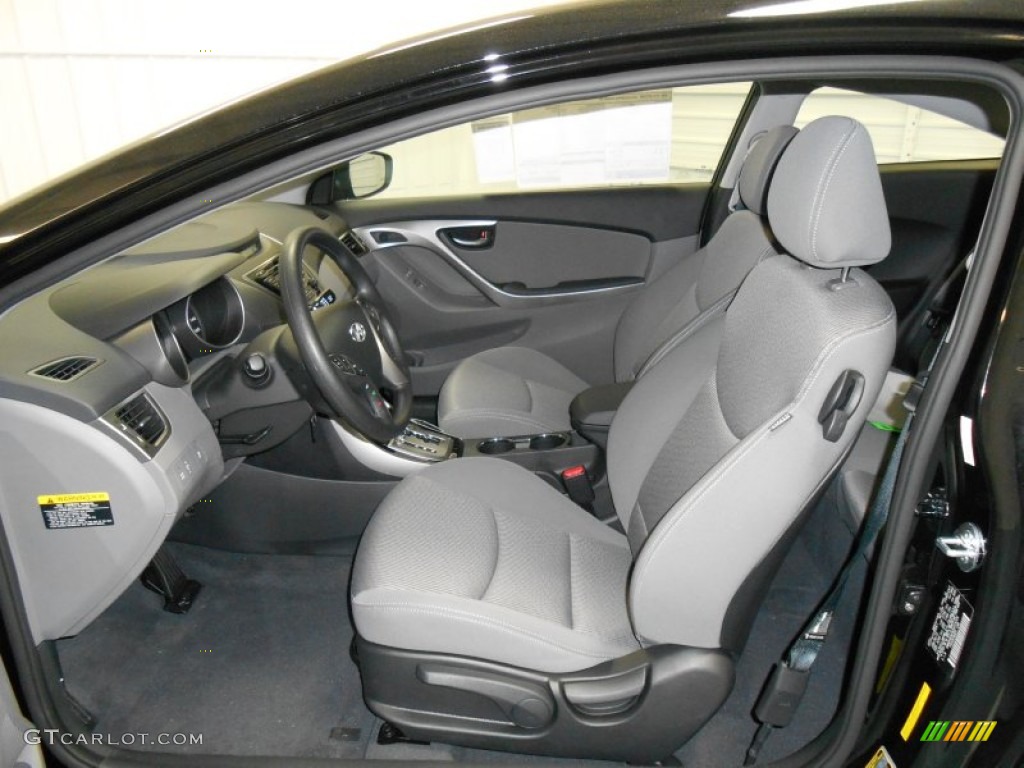 2013 Elantra Coupe GS - Black Noir Pearl / Gray photo #6