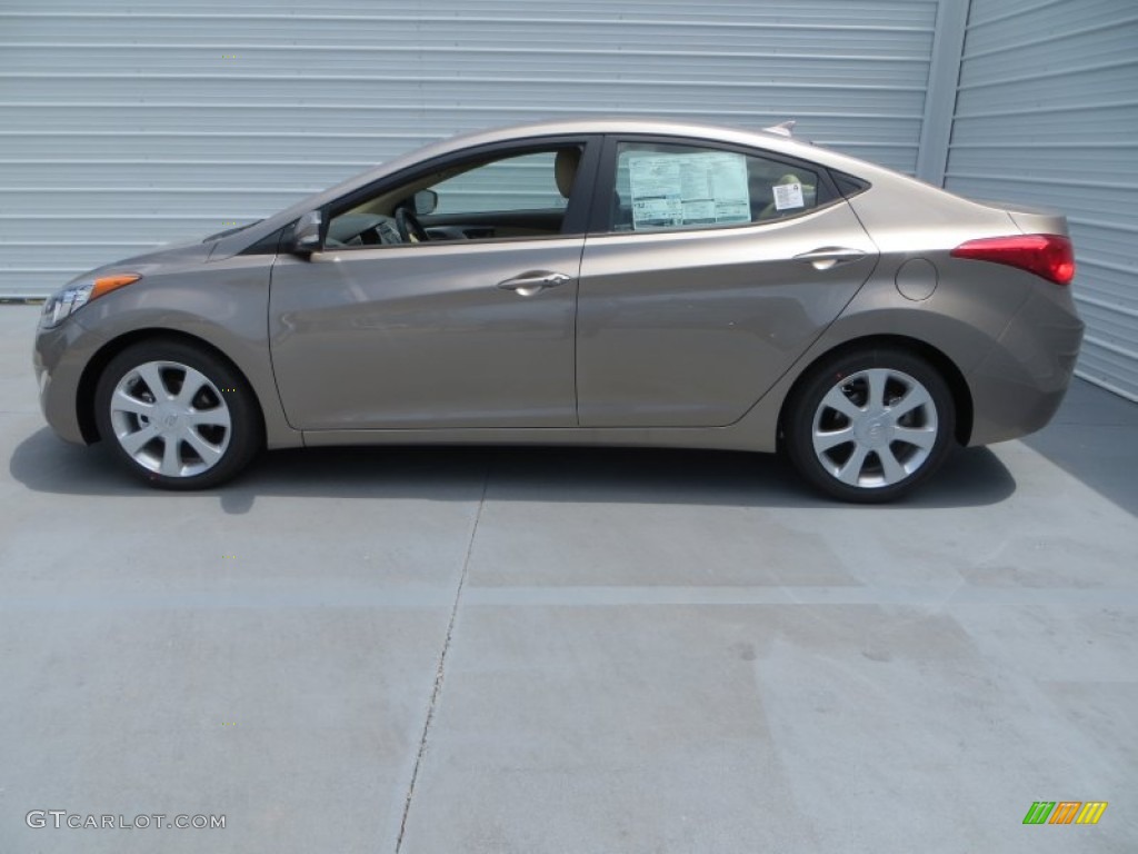 2013 Elantra Limited - Desert Bronze / Beige photo #8