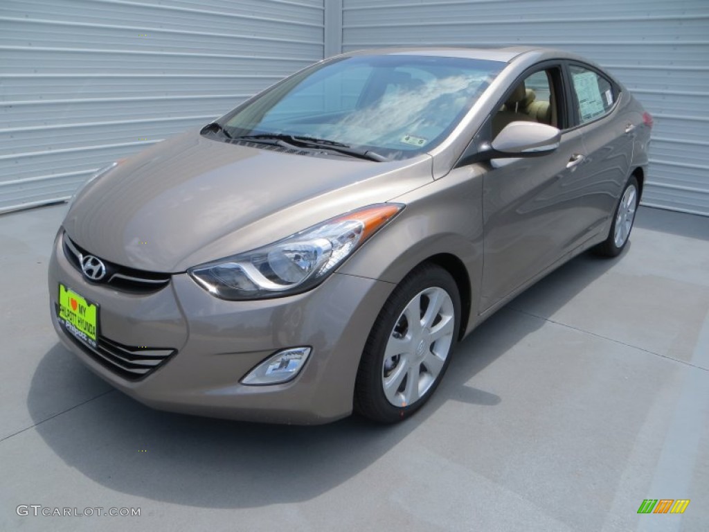 2013 Elantra Limited - Desert Bronze / Beige photo #9