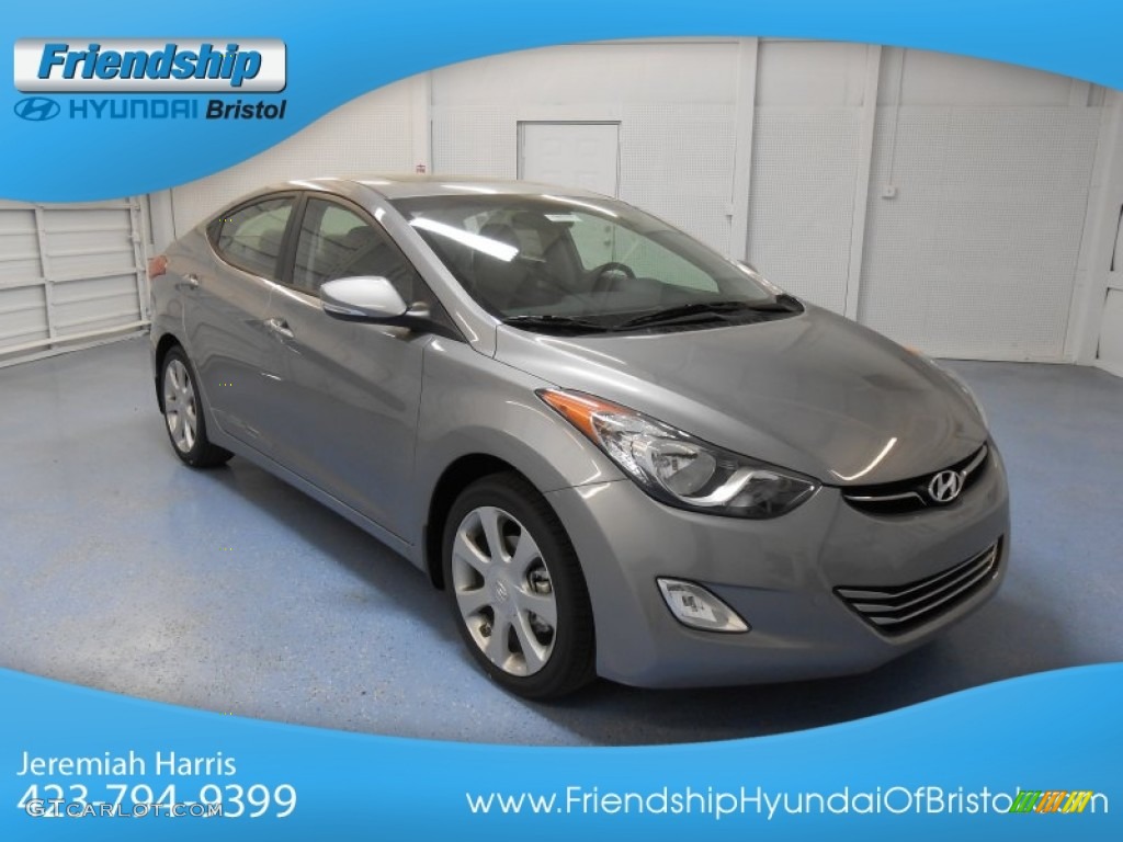 2013 Elantra Limited - Titanium Gray Metallic / Gray photo #4