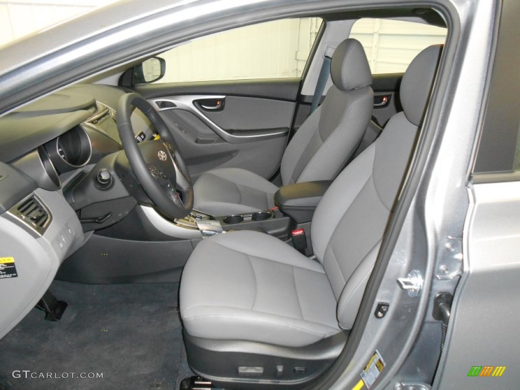 2013 Elantra Limited - Titanium Gray Metallic / Gray photo #6