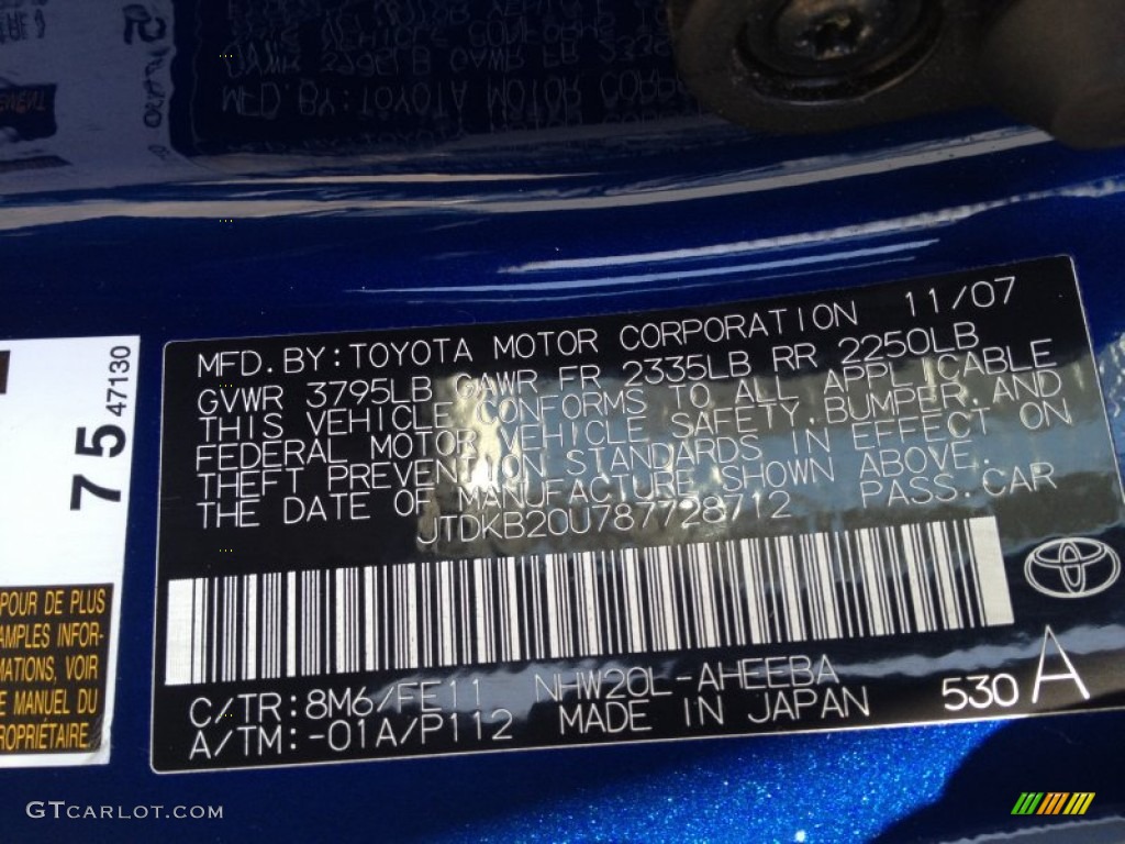 2008 Prius Hybrid - Spectra Blue Mica / Gray photo #15