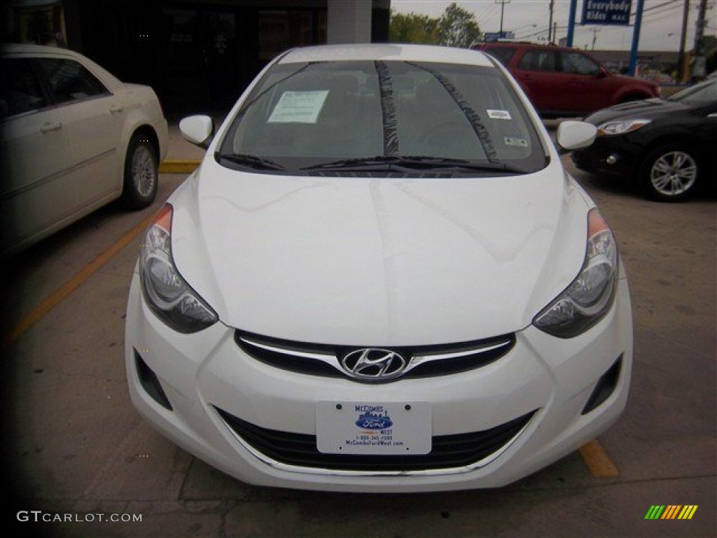 2011 Elantra GLS - Pearl White / Beige photo #2