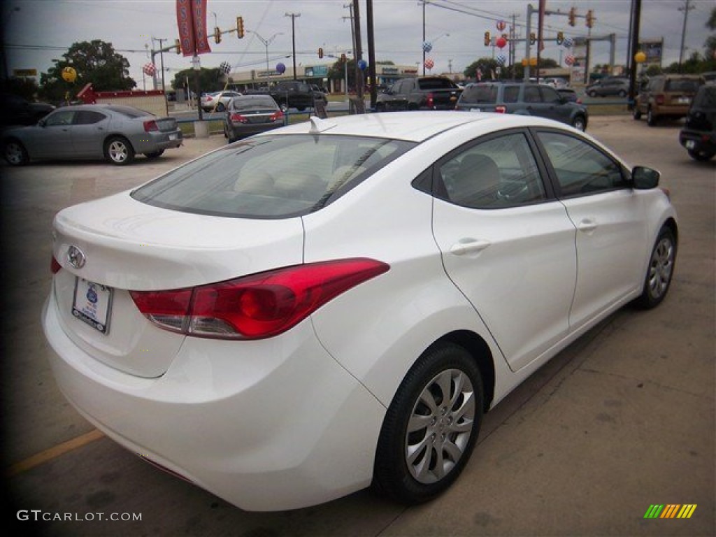 2011 Elantra GLS - Pearl White / Beige photo #6