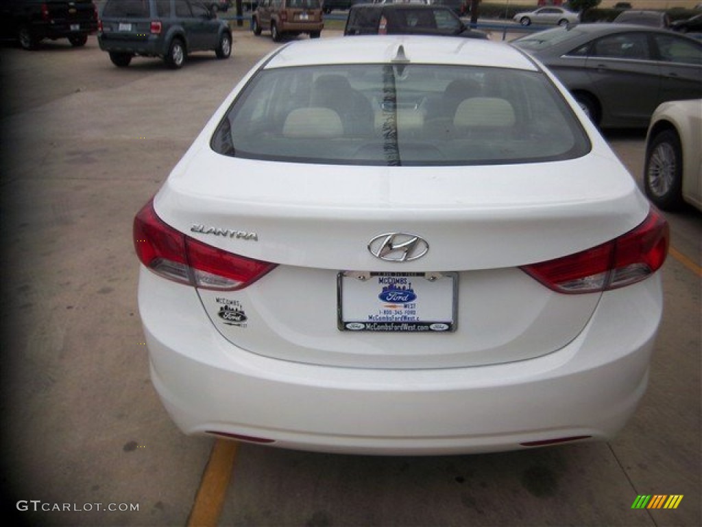 2011 Elantra GLS - Pearl White / Beige photo #7