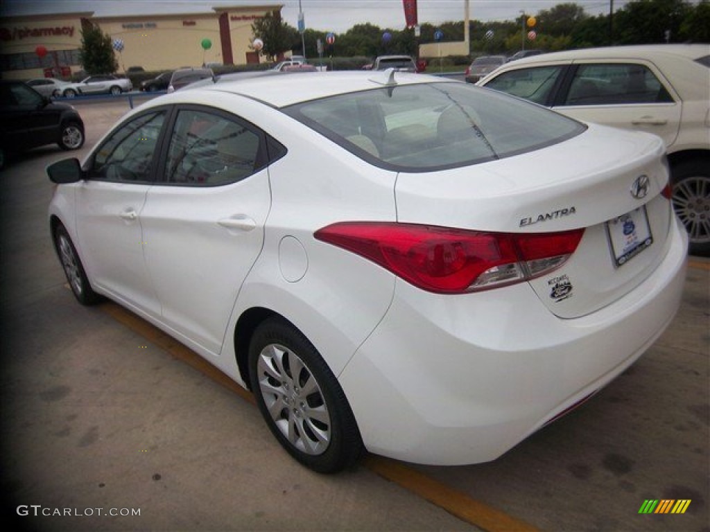 2011 Elantra GLS - Pearl White / Beige photo #8