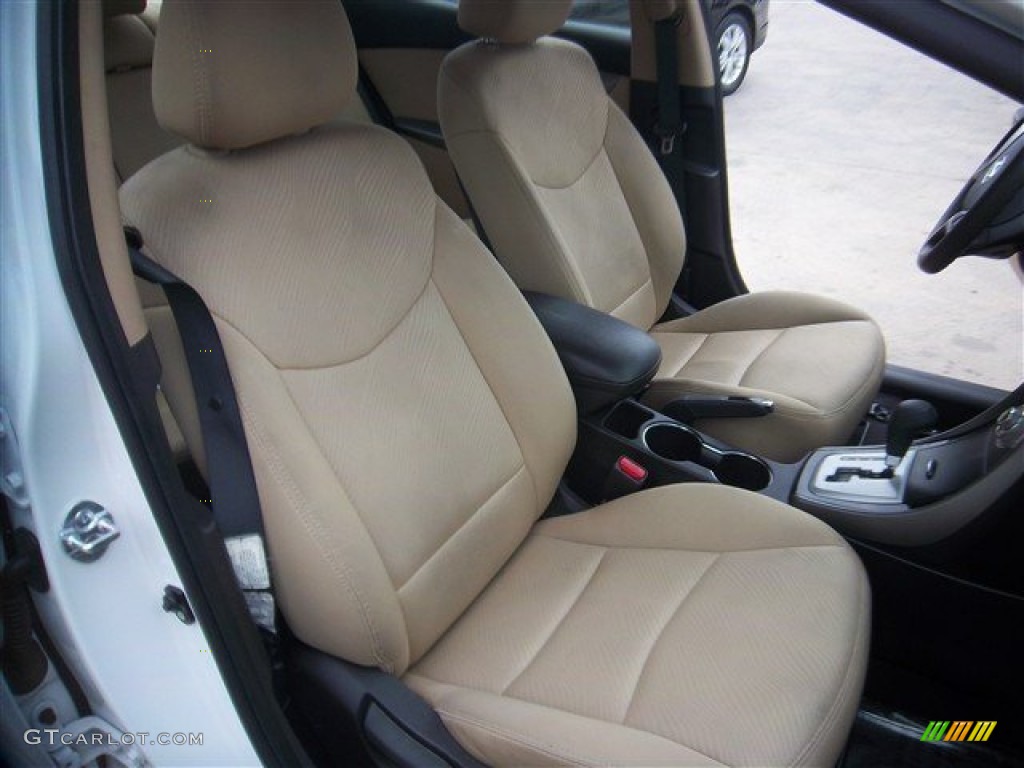 2011 Elantra GLS - Pearl White / Beige photo #18