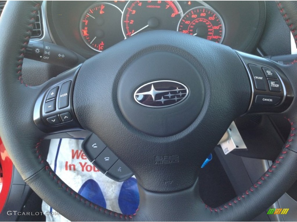 2011 Subaru Impreza WRX Sedan Carbon Black Steering Wheel Photo #80277212