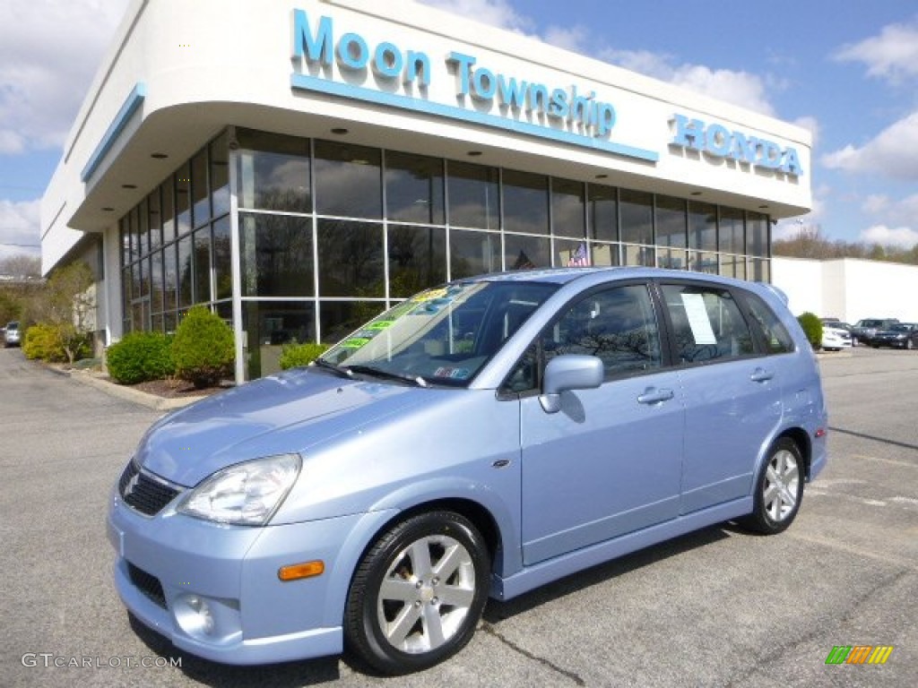 2005 Aerio SX AWD Sport Wagon - Ice Blue Metallic / Black photo #1