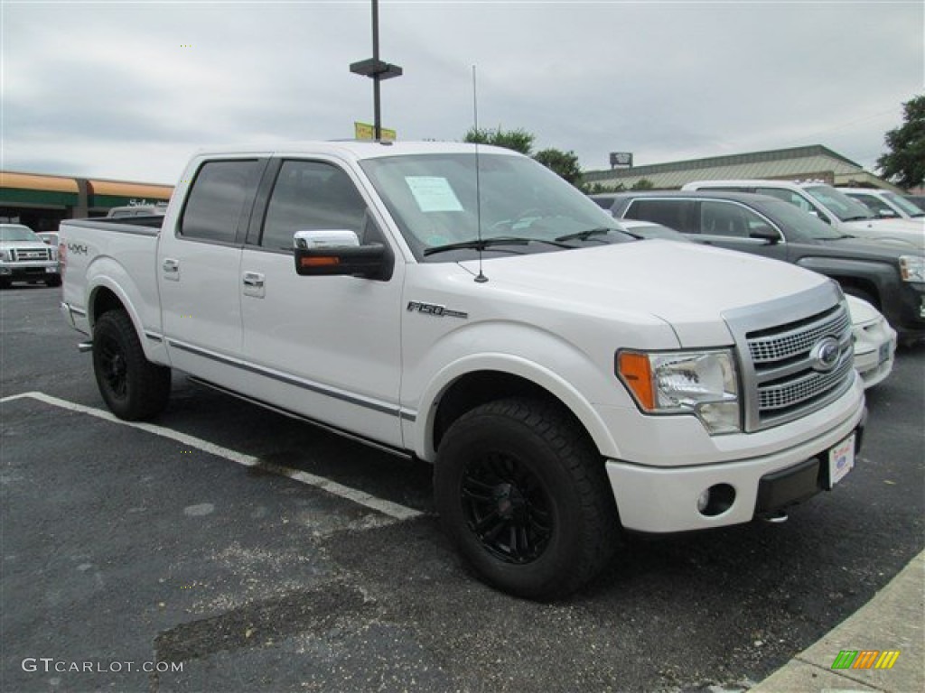 2010 F150 Platinum SuperCrew 4x4 - White Platinum Metallic Tri Coat / Medium Stone Leather/Sienna Brown photo #1