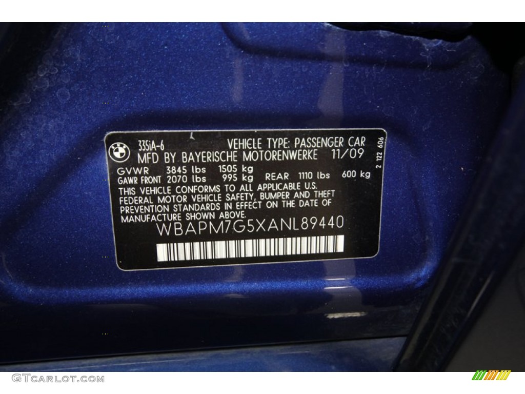 2010 3 Series 335i Sedan - Montego Blue Metallic / Gray Dakota Leather photo #9