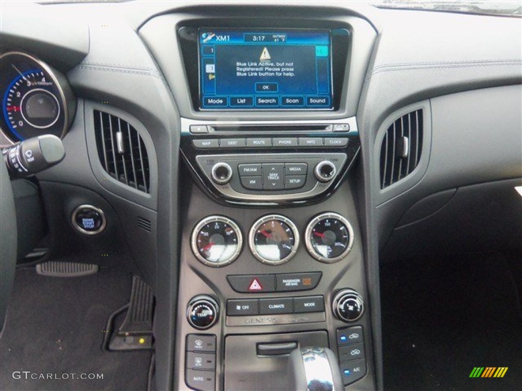 2013 Genesis Coupe 2.0T Premium - Black Noir Pearl / Gray Leather/Gray Cloth photo #14