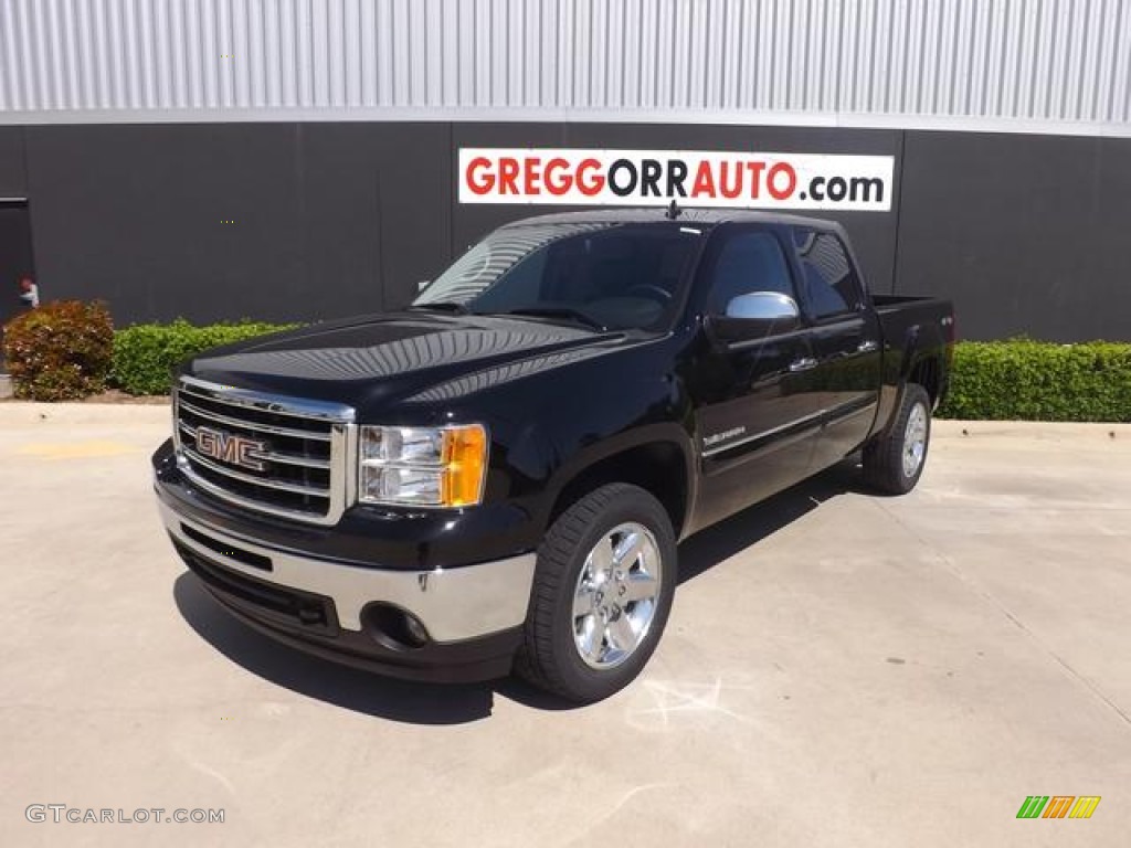 2013 Sierra 1500 SLE Crew Cab 4x4 - Onyx Black / Ebony photo #2