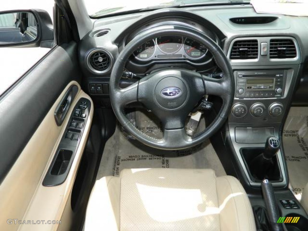 2007 Subaru Impreza WRX Sedan Desert Beige Dashboard Photo #80285447