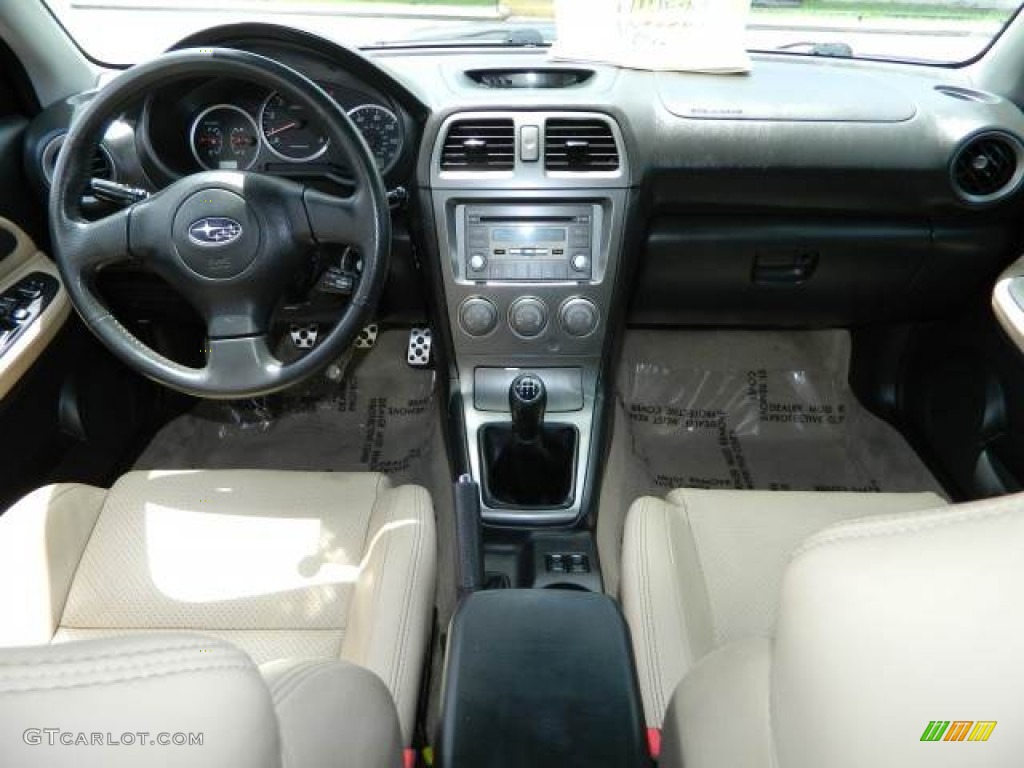 2007 Subaru Impreza WRX Sedan Desert Beige Dashboard Photo #80285450