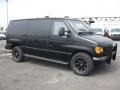 Black 2003 Ford E Series Van E350 Super Duty Commercial