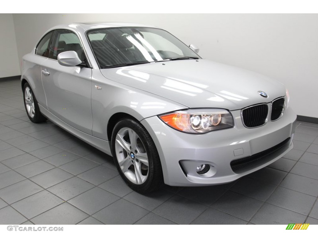 2012 1 Series 128i Coupe - Titanium Silver Metallic / Black photo #1