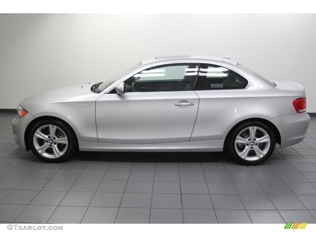 2012 1 Series 128i Coupe - Titanium Silver Metallic / Black photo #2