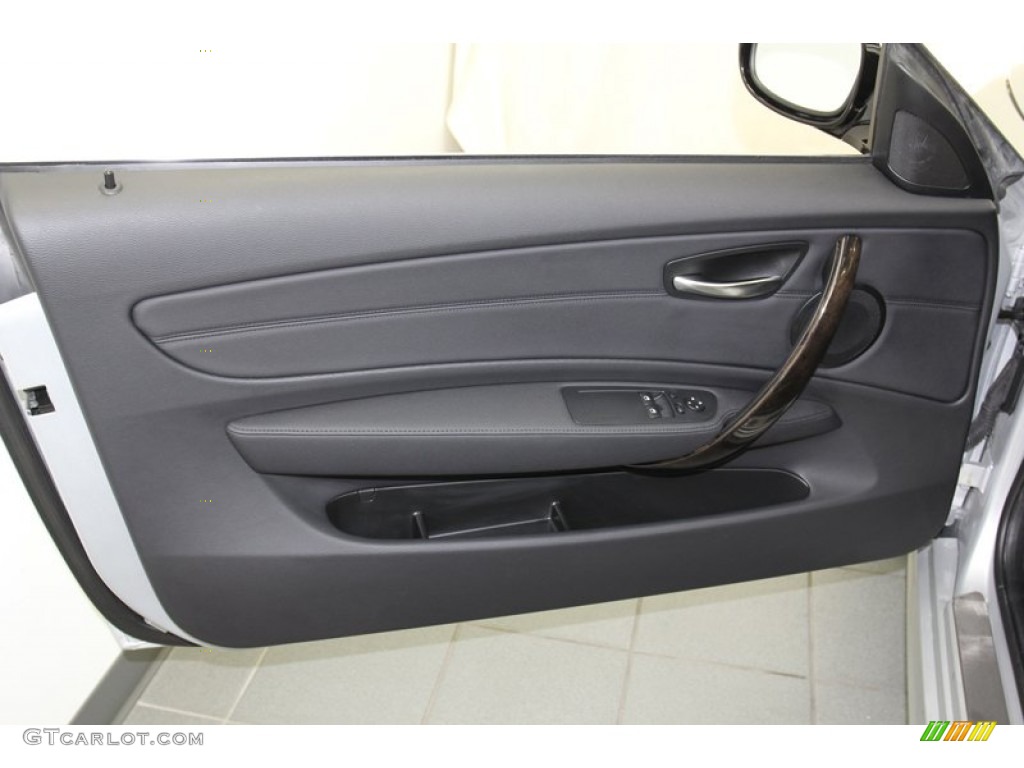 2012 BMW 1 Series 128i Coupe Black Door Panel Photo #80287428