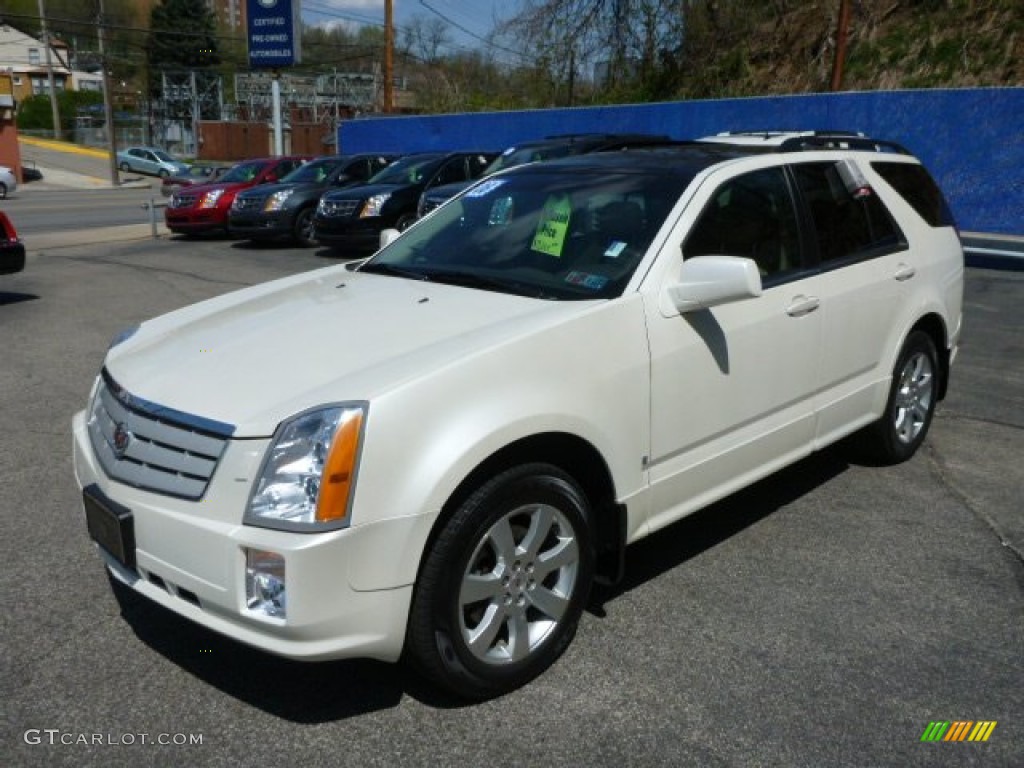2008 SRX 4 V6 AWD - White Diamond Tricoat / Cashmere/Cocoa photo #1