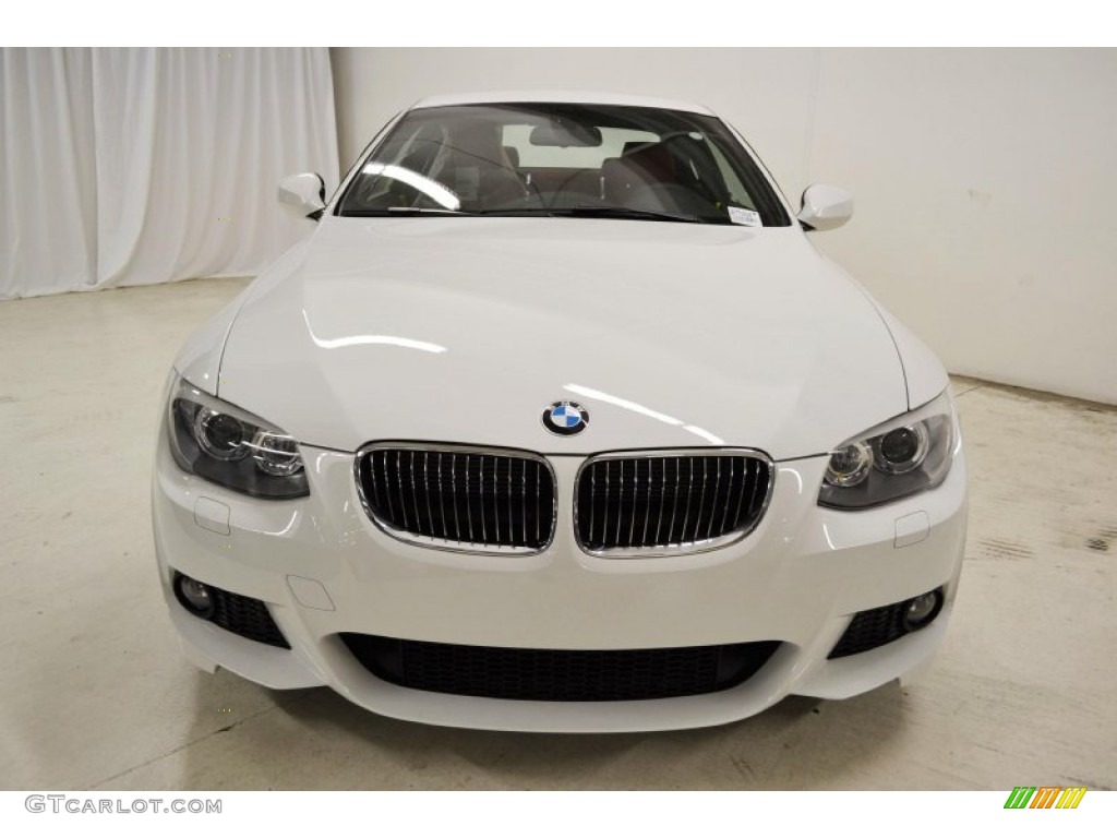 2013 3 Series 328i Coupe - Alpine White / Coral Red/Black photo #5