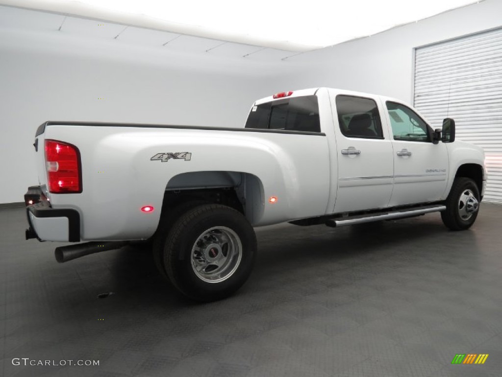 Summit White 2013 GMC Sierra 3500HD Denali Crew Cab 4x4 Dually Exterior Photo #80292050