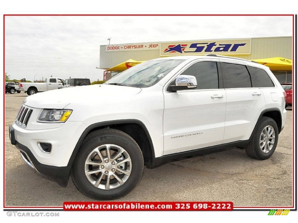 2014 Grand Cherokee Limited - Bright White / Morocco Black photo #1