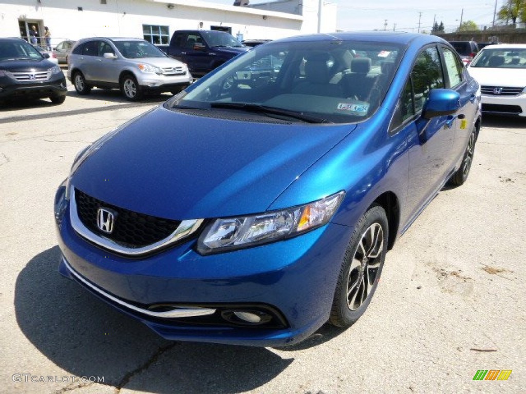 Dyno Blue Pearl 2013 Honda Civic EX-L Sedan Exterior Photo #80293379