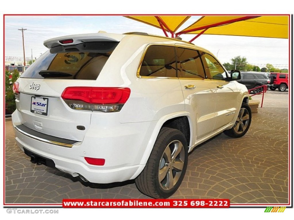 2014 Grand Cherokee Overland - Bright White / Overland Nepal Jeep Brown Light Frost photo #5