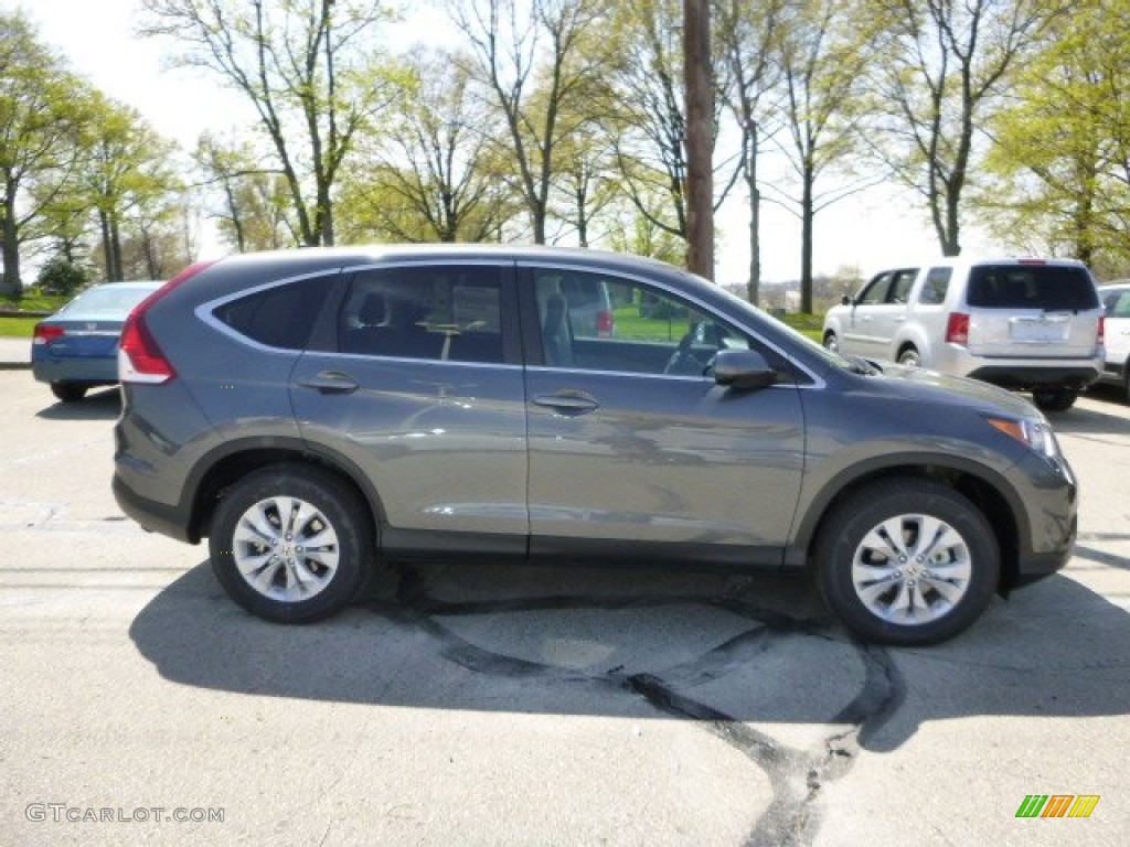 2013 CR-V EX AWD - Polished Metal Metallic / Gray photo #2