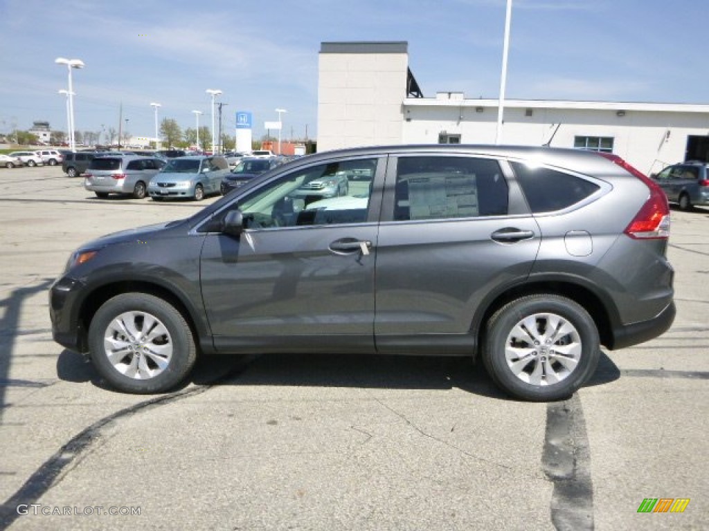 2013 CR-V EX AWD - Polished Metal Metallic / Gray photo #6