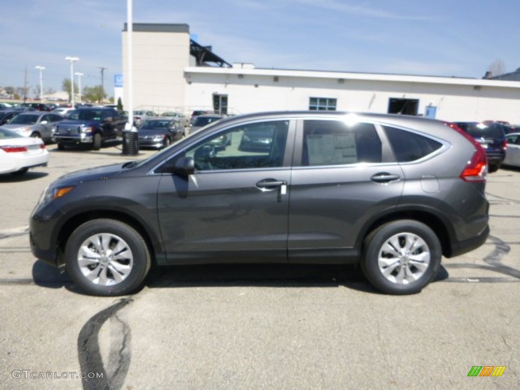 2013 CR-V EX AWD - Polished Metal Metallic / Gray photo #6