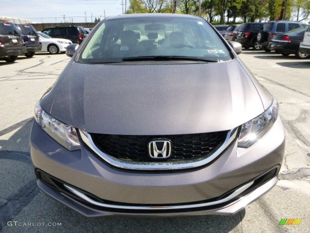 2013 Civic EX Sedan - Urban Titanium Metallic / Beige photo #8