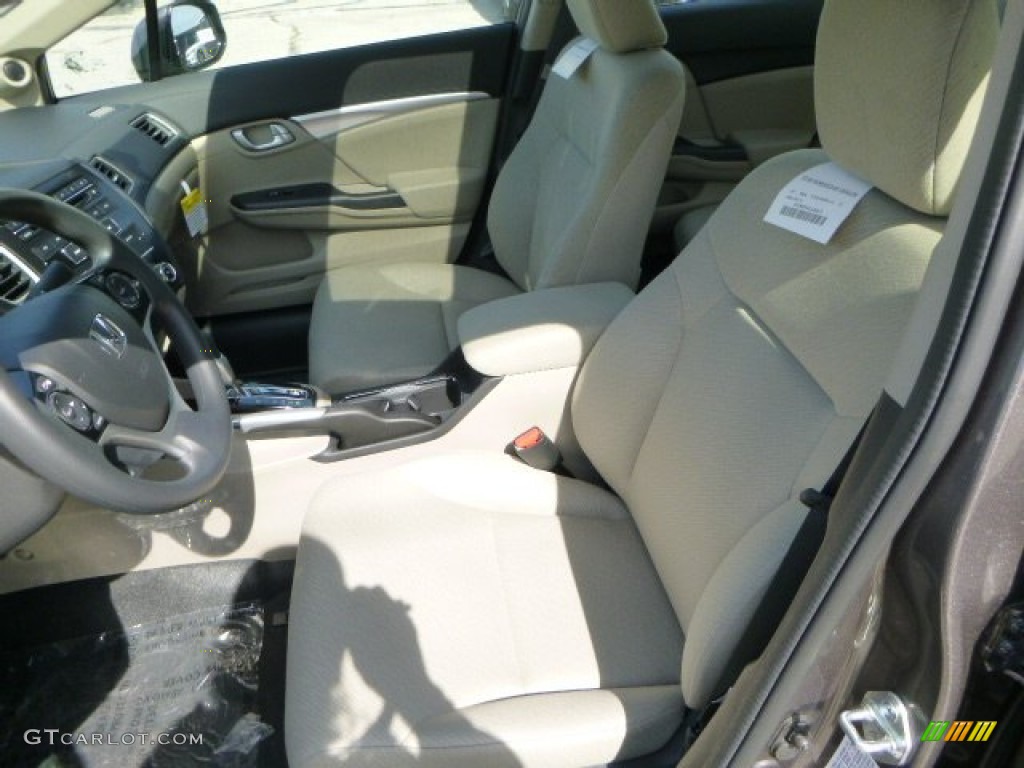 2013 Civic EX Sedan - Urban Titanium Metallic / Beige photo #10