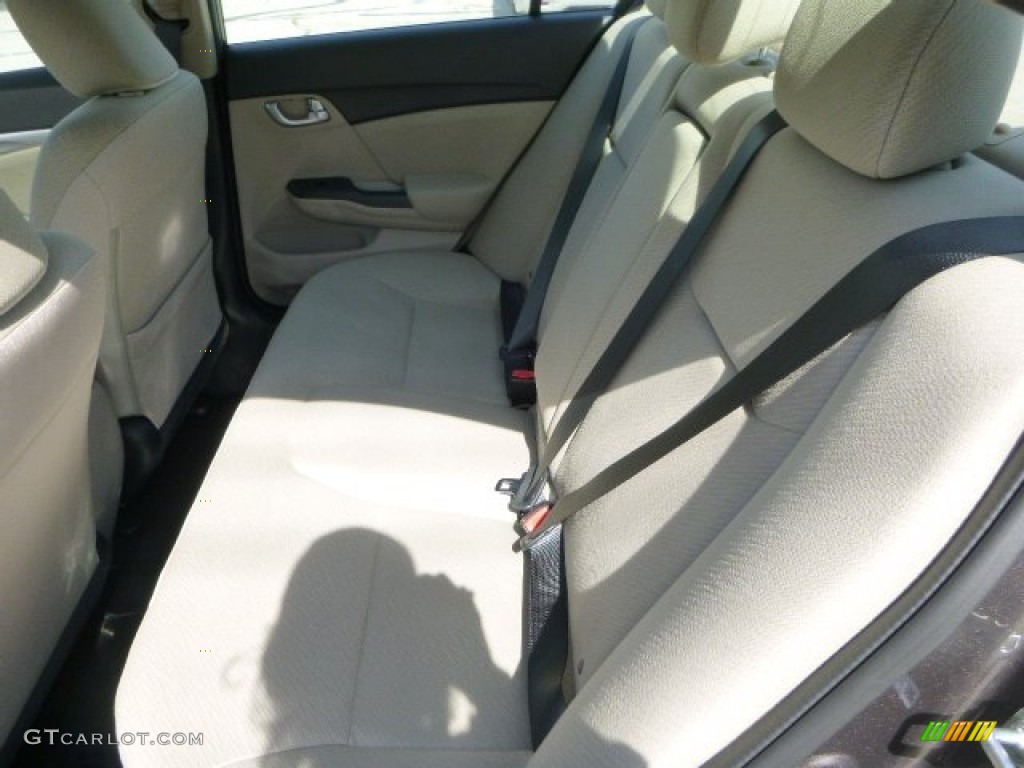 2013 Civic EX Sedan - Urban Titanium Metallic / Beige photo #11