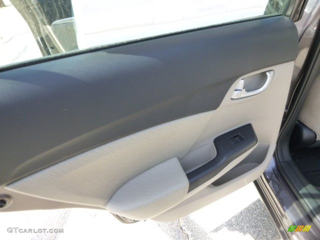 2013 Civic EX Sedan - Urban Titanium Metallic / Beige photo #13