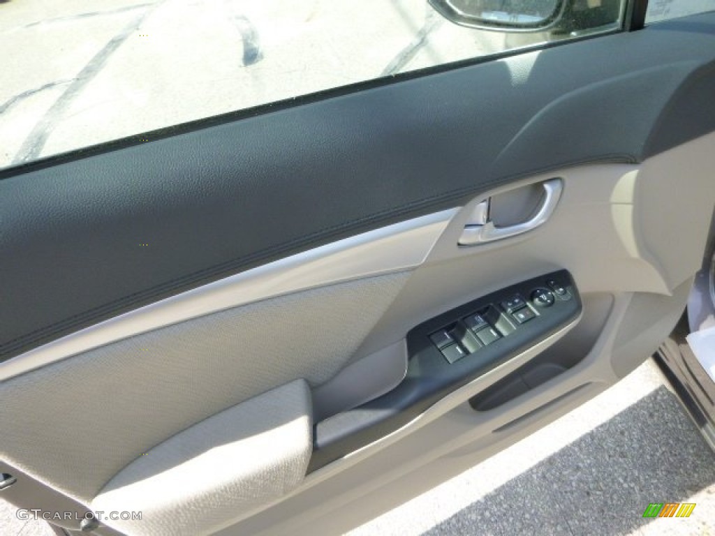 2013 Civic EX Sedan - Urban Titanium Metallic / Beige photo #14