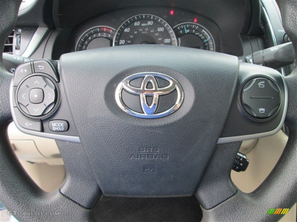 2012 Toyota Camry LE Ivory Steering Wheel Photo #80299052