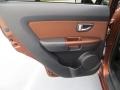 Red Rock Brown Cloth/Black Leather Door Panel Photo for 2012 Kia Soul #80299253